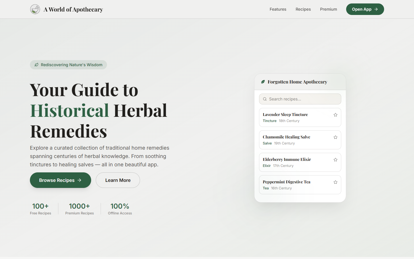 A World of Apothecary remedy reference